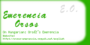 emerencia orsos business card